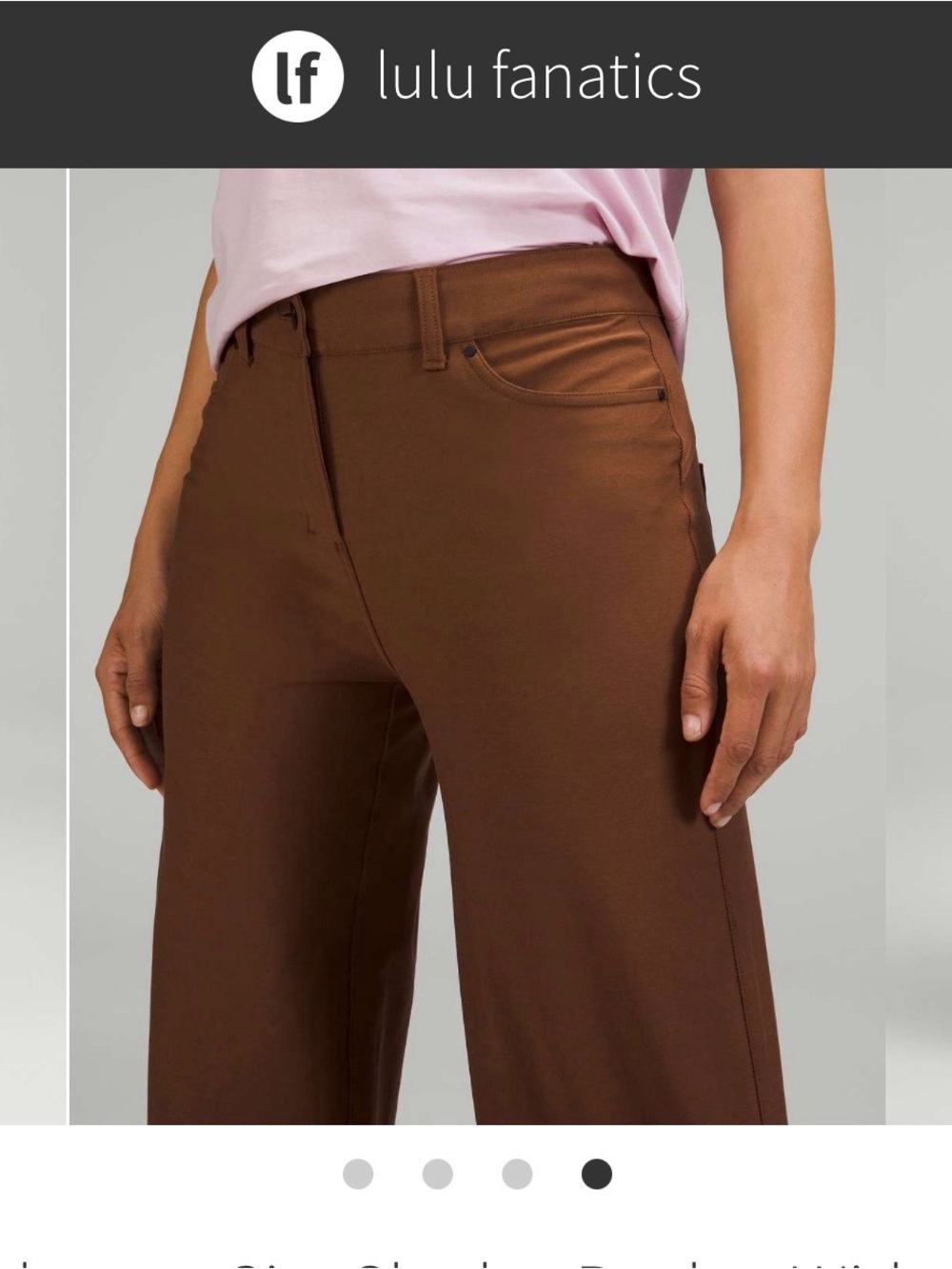 lululemon City Sleek 5-pocket pants. Wide-Leg Utilitech . Brown khaki Size 27
